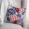 Stars & Stripes Distressed Patchwork American Flag Accent Pillow